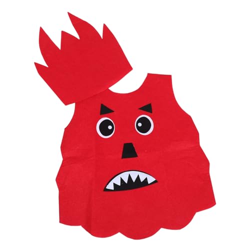 Toddmomy 1 Set Drama Kostüm Rollenspiel Anzug Kostüme Für Jungen Verkleidungskostüme Auftrittskostüme Halloween Fotoshooting Requisiten Jungenkostüme Roter Vliesstoff von Toddmomy