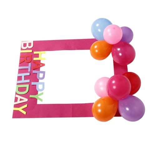 Toddmomy 1 Set Geburtstags Fotorahmen Requisiten Neon Party Dekorationen Geburtstagsballons Süßigkeitenballons Ballonständer Für Den Tisch Ballonbogenstreifen Geburtstagsparty von Toddmomy