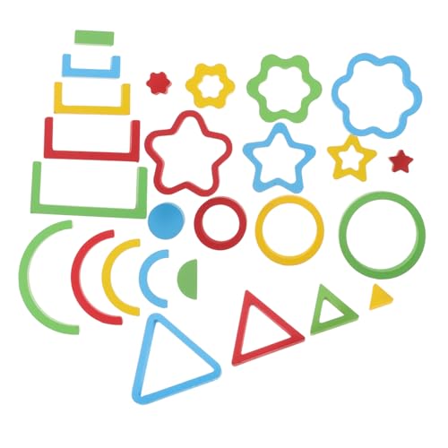Toddmomy 1 Set Holzpuzzletafel Holzpuzzle Geometrische Form Puzzle Frühes Material Spielzeug Für Kleinkindformfarbe Spielzeug von Toddmomy