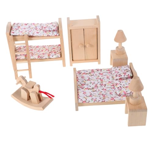 Toddmomy 1 Set Kinderspielzeug Set Möbel Miniaturen Puppenhauszubehör Miniatur Puppenhauszubehör Mini Puppenhauszubehör Puppenhausminiaturen Puppenzubehör Khaki Holz von Toddmomy