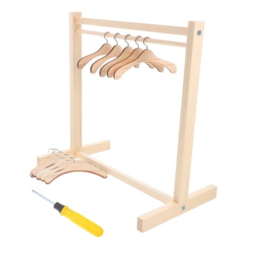 Toddmomy 1 Set Kleiderständer Aus Holz Für Puppen – Mini Kleiderhalter Kleiderbügel Puppenhaus Garderobenmöbel Zubehör Für Die Präsentation Von Puppenkleidung Toddmomy 1 Set Kleiderständer Aus Holz Für Puppen – Mini Kleiderhalter Kleiderbügel Puppenhaus Garderobenmöbel Zubehör Für Die Präsentation Von Puppenkleidung von Toddmomy