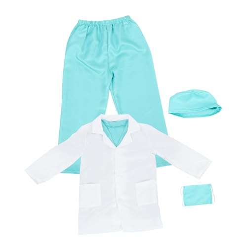 Toddmomy Jungen Und Mädchen Arzt-Outfit Vorschulkinder Laborkittel Kinder Karriere Kleid Kleinkind Medizinisches Kostüm von Toddmomy