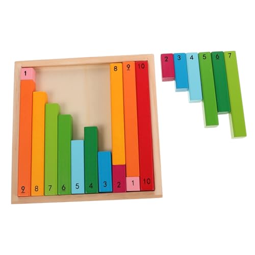 Toddmomy 1 Set Mathematik Lehre Zählen Blöcke Mathematik Lehre Stick Anzahl Stangen Sticks Holz von Toddmomy