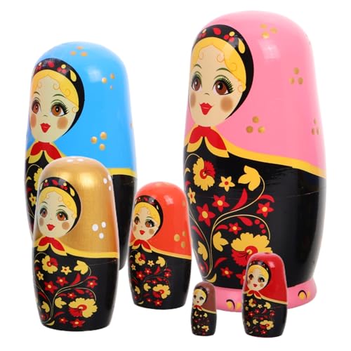 Toddmomy 1 Set Matroschka Matroschka Puppen Matroschka Puppe Russisches Matroschka Puppen Für Stapelpuppen Matroschka Puppen Für Kleinkinder Russische Puppe Aus Holz von Toddmomy