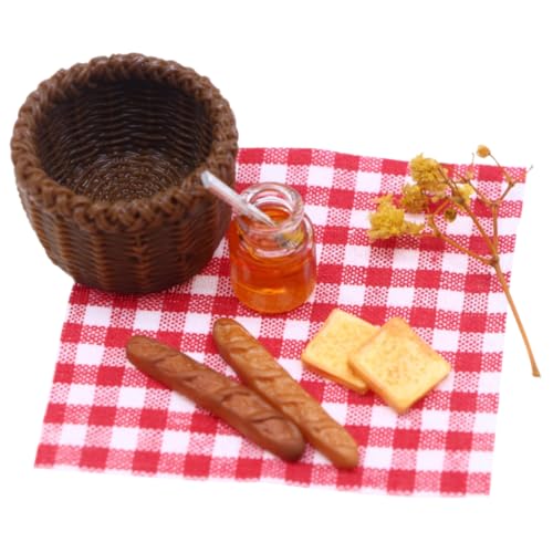 Toddmomy 1satz Miniatur Frühstücksset Mit Brotkorb Teiliges Zubehör Für Kreative Dekoration Und Szenen Ihrer Miniaturwelt von Toddmomy