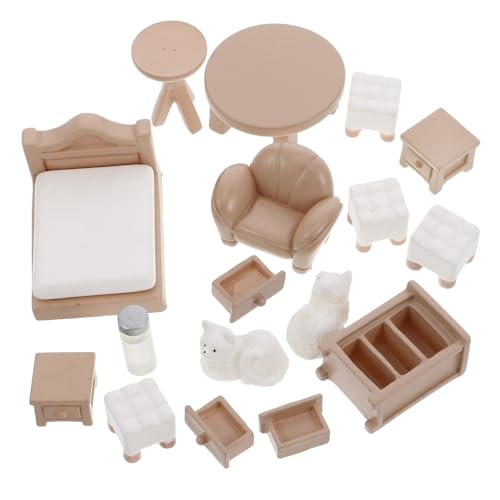 Toddmomy 1satz Modernes Puppenhaus Möbelset Teiliges Miniaturmöbel Für Küche Wohnzimmer Und Schlafzimmer Sichere Langlebige Materialien Für Kreatives Spielen Und Dekorieren von Toddmomy