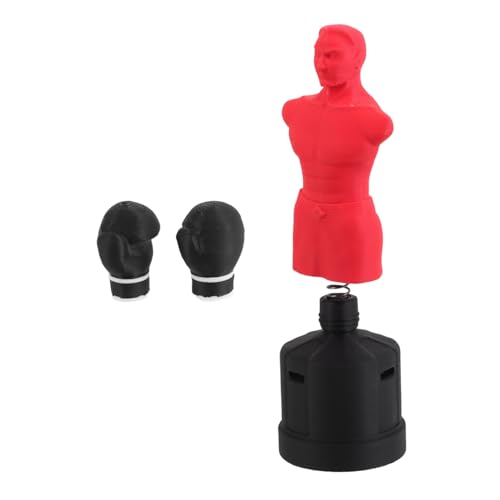Toddmomy 1 Set Miniatur Boxsandsack Puppenparty Zubehör Miniatur Schulbedarf Kleine Boxhandschuhe Kleine Boxpratzen Kompakter Boxtrainingssack Box Mini Sack Rot von Toddmomy
