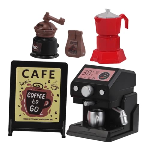 Toddmomy 1 Set Miniatur-café-Shop-zubehör Puppenhausmöbel Mini Realistische Kaffeemaschine DIY Miniaturhaus-kit Fotografie Requisiten von Toddmomy