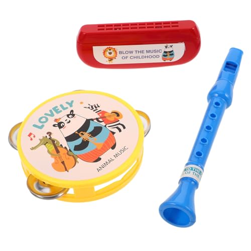 Toddmomy 1 Set Musikinstrumente Für Vorschulkinder Flöte Tamburin Und Mundharmonika Für Jungen Und Mädchen Lustiges Musikspielzeug Für Kleinkinder Frühes Lernen Und Musiküben von Toddmomy