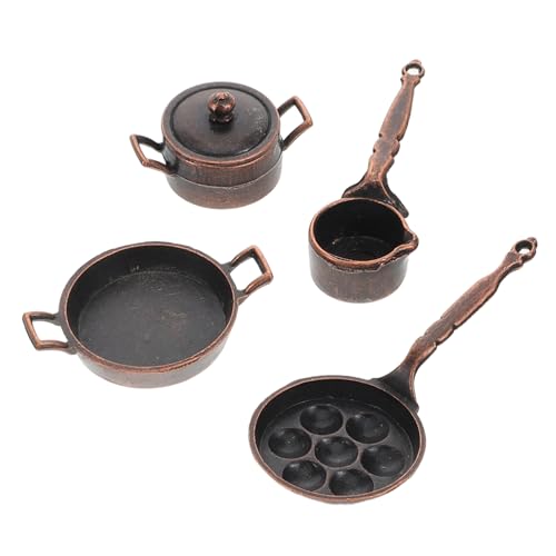 Toddmomy 1 Set Puppenhaus Topfset Miniatur Dinge Winzige Puppenhaus Artikel Küche Rollenspiel Zubehör Puppenhaus Möbel Tisch Puppenhaus Töpfe Und Pfannen Winzige Möbel Metall von Toddmomy
