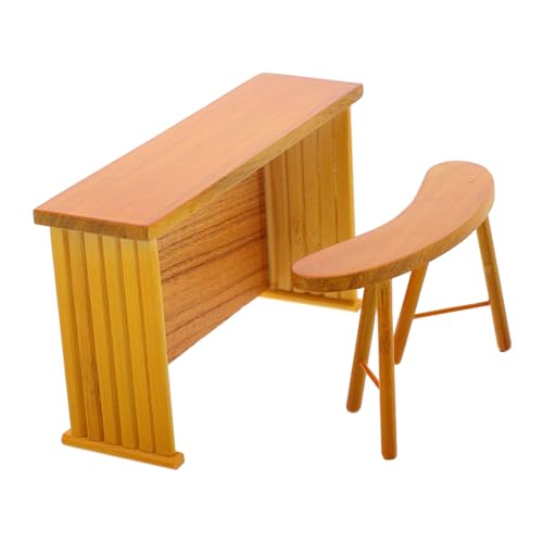 Toddmomy 1 Set Puppenhaus Zubehör Möbel Miniatur Beistelltische Puppenhaus Tisch Modell Puppenhaus Beistelltisch Simulationshocker Modell Winziger Stuhl Puppenhaus Couchtisch von Toddmomy