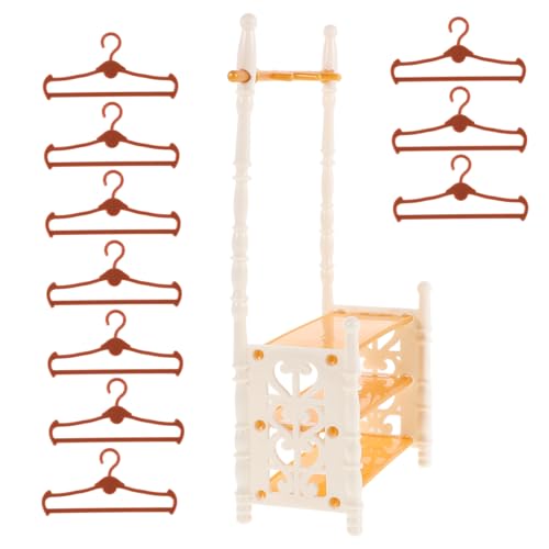 Toddmomy 1 Set Puppenkleiderbügel Kleiderständer Kleiderbügel Puppenkleiderständer Mit Kleiderbügel Puppenkleideraufbewahrung Ankleidekleiderständer Puppenhauszubehör Puppenkleiderständer von Toddmomy