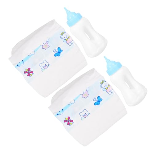 Toddmomy 1 Set Puppenzubehör Puppenmilchflaschen Puppenwindeln Zubehör Kleine Futterflaschen Puppenflaschen Fütterungswerkzeug Puppenflaschen Puppenmilchflasche Kunststoff von Toddmomy