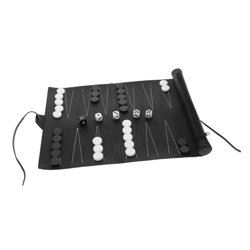 Toddmomy 1 Set Reise Backgammon Set Faltbare Reise Spielzeug Spaß Spielzeug Party Spiel Requisiten Party Schach Spielzeug Backgammon Bord Schachbrett von Toddmomy