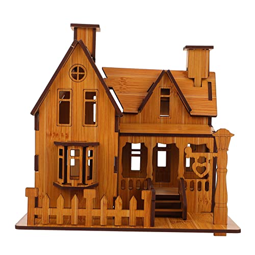 Toddmomy 1 Stück Holzpuzzle Villa Modell DIY Kreatives Pädagogisches Puzzle für als Tischdekoration und zu Weihnachten oder Geburtstagen von Toddmomy