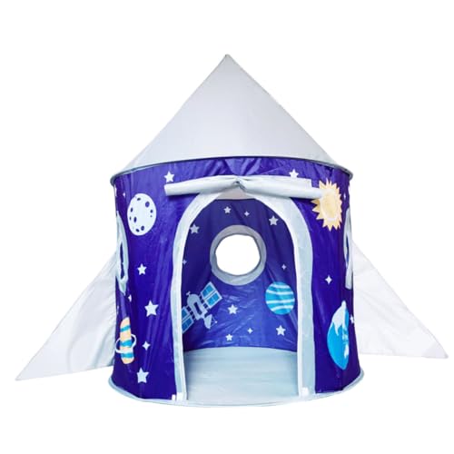 Toddmomy 1 Stück Kinderzeltspielzeughaus Spielhaus Zelt Spielhaus Indoor-Zelt Blau Drahtunterstützung von Toddmomy