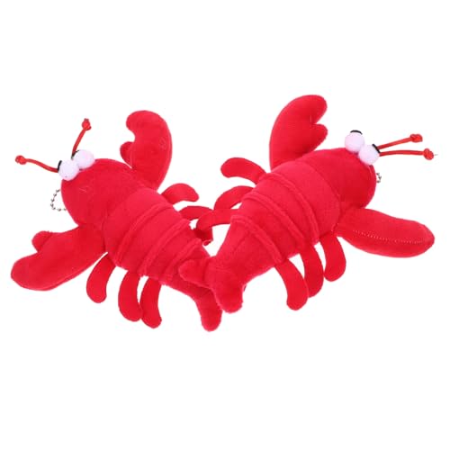Toddmomy 1 Stück Plüsch Krebs Niedliche Rote Krustentier Hängedekoration Weiches Kuscheltier für Schlüsselanhänger und Wohnaccessoire von Toddmomy