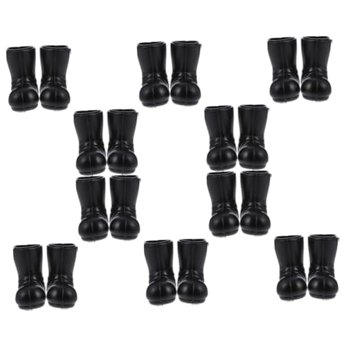 Toddmomy 10 Paare Mini Weihnachtsstiefel aus Robustem Detailreiche Miniatur Schuhe für Puppenhaus Dekoration DIY Bastelset für Festliche Weihnachtsdeko für Wohnzimmer und Schreibtisch von Toddmomy