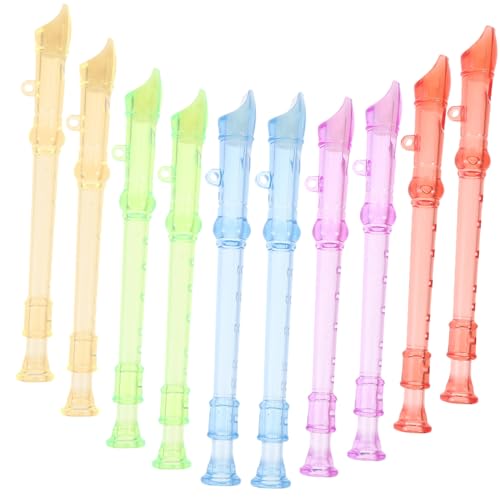 Toddmomy 10 STK Teiliges Mini Blockflöten für Kunststoff Flöte mit Löchern Leicht Tragbar Einfach zu Musikinstrument für Anfänger für Musikförderung bei Kindern Zufällige Zufällige Farbe von Toddmomy
