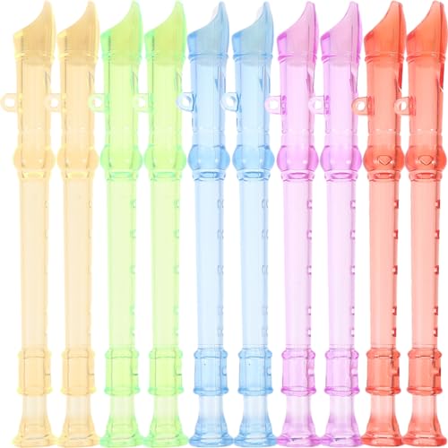 Toddmomy 10 Stk. Teiliges Mini Flöte für Bunte Kunststoffblockflöte Leicht und Tragbar für Anfänger Musikinteresse und Hand Augen Koordination Zufällige Farbe von Toddmomy