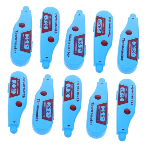 Toddmomy 10 Stück Arzt-Thermometer- interaktives Rollenspiel Arztset Verkleide Dich und tu so, als würdest du Arzt-Accessoires-Kostüm Plastik Blue von Toddmomy