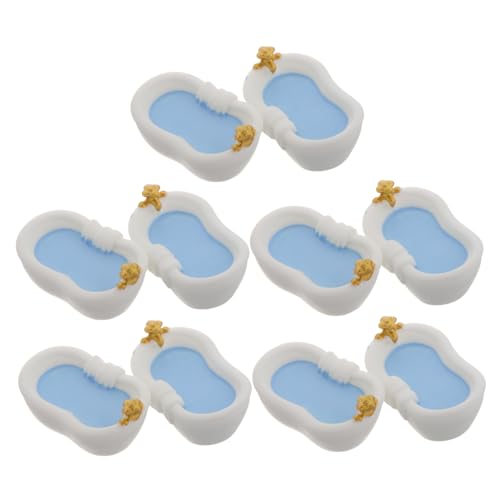 Toddmomy 10 Stück Badewannen Puppenhaus Miniatur Mini Badewanne Puppenhaus Badewanne Mikro Badewanne Mini Badezimmer Essentials Für Puppen Puppenhaus Badezimmermöbel Weißer von Toddmomy