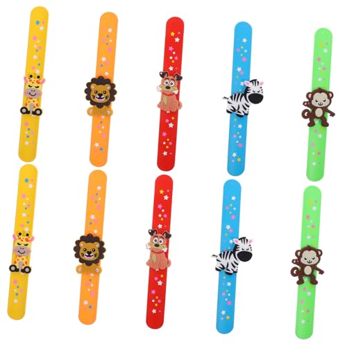 Toddmomy 10 Stück Cartoon Tier Schnapparmbänder aus Silikon Bunte Handgelenkspielzeuge für Partys Geschenkideen und Mitgebsel für Jungen und Mädchen Toddmomy 10 Stück Cartoon Tier Schnapparmbänder aus Silikon Bunte Handgelenkspielzeuge für Partys Geschenkideen und Mitgebsel für Jungen und Mädchen von Toddmomy
