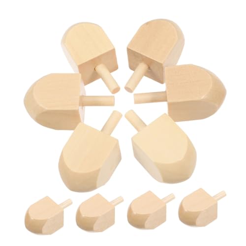 Toddmomy 10 Stück DIY Holz Dreidel Unlackierte Holz für Chanukka Dekorationen Basteln und Malen für Erwachsene Höhe von Toddmomy