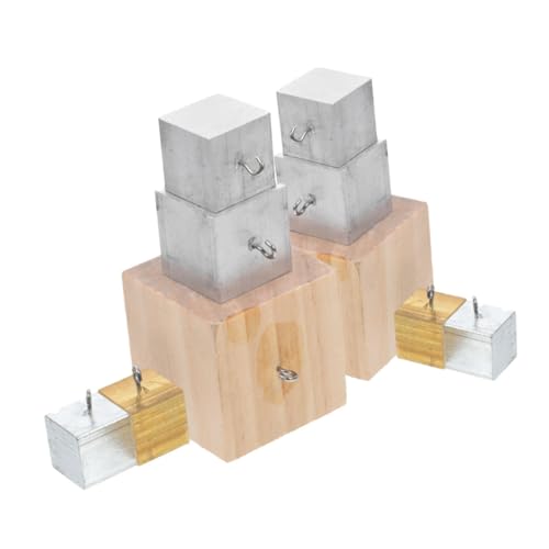 Toddmomy 10 Stück Dichte Experiment Set Teiliges Set mit Holz und Metallwürfeln für Lernen und Vergleichen von Spezifischem Gewicht im Naturwissenschaftlichen Unterricht von Toddmomy
