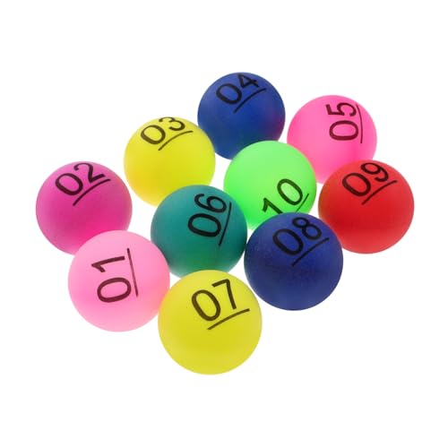 Toddmomy 10 Stück Farbe Zahlenball Nur Bingokugeln Bälle Mit Bingoruf Gedrehte Kapselkugeln Ersatz-bingobälle Bingo-spielbälle Kaugummiautomatenkapseln Star Bällebad Bälle Jonglieren Pp von Toddmomy