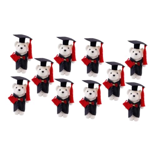 Toddmomy 10 Stück Graduierte Doktorbär Puppe Mini-abschlussbär Bär Der Abschlusssaison Gefüllter Blumenstrauß Grad Blumenarrangements Weiche Kleine Bärenpuppe Grad Animal Doll Polyester von Toddmomy