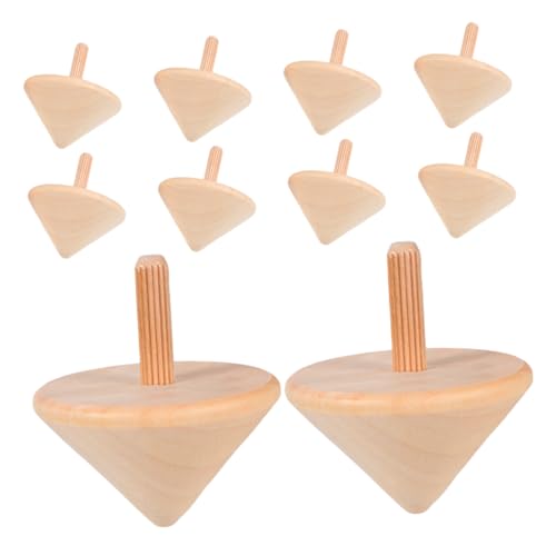 Toddmomy 10 Stück Holzkreisel Kreiselspielzeug Zum Selbermalen Für – Pädagogisches Kindergartenspielzeug – Verbessert Die Hand Augen Koordination von Toddmomy