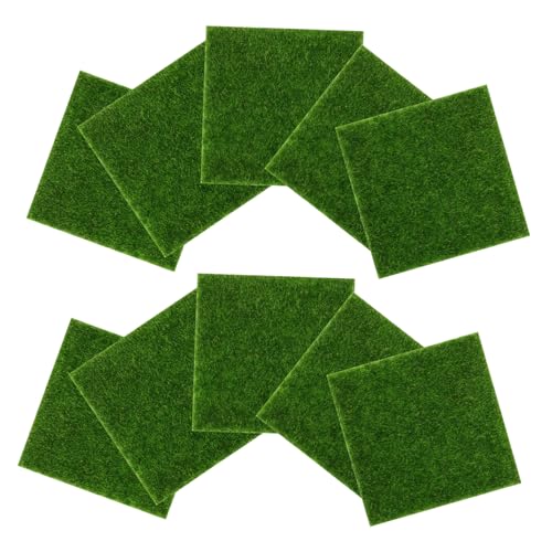 Toddmomy 10 Stück Künstliches Künstliches Moos Künstlicher Moosrasen Dekoratives Moos Modell Rasen Moos Zum Basteln Gefälschtes Rasenmaterial Gartenhandwerksgras Chemische Faser Green von Toddmomy