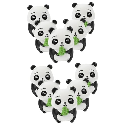 Toddmomy 10 Stk Mikrolandschaft Panda Süße Panda-spielzeuge Panda-verzierung Panda Kuchen Topper Kleine Pandafigur Lernspielzeug Miniatur-panda-dekoration Kleines Panda-dekor Zoo Tiere Harz von Toddmomy