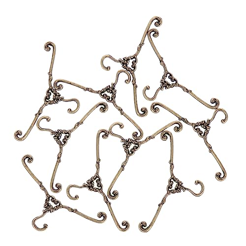 Toddmomy 10 Stück Mini-Aufhänger Miniatur-Puppenhauszubehör Mini Kleiderbügel Puppenkleider Kleiderbügel für kleine Puppenkleidung Kleiderbügel für Minipuppen Legierung von Toddmomy