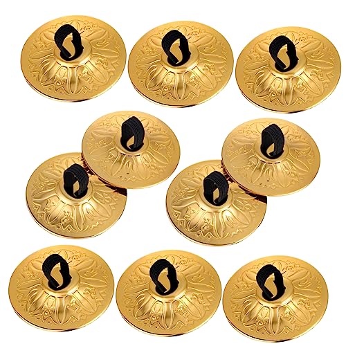 Toddmomy 10 Stück Mini Fingerzimbeln für Bauchtanz Musikinstrument mit Elastischen Bändern für Tanzpartys Einfach zu Bedienen und Vielseitig Einsetzbar von Toddmomy