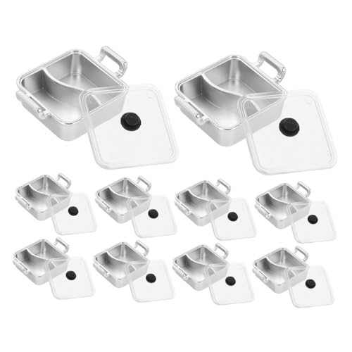 Toddmomy 10 Stück Mini Hot Pot Set für Puppenhaus Teiliges Realistisches Kochspielzeug aus Sicheren Materialien Fördert Kreatives und Interaktives Spiel von Toddmomy