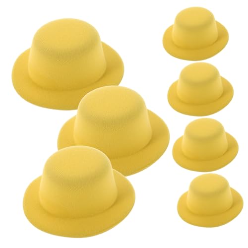 Toddmomy 10 Stück Mini Hüte Bunte Mini Top Hats für DIY Bastelprojekte Puppen und Haustiere Leichte Kleine Hüte für Haarschmuck Partydeko und Kreative Handarbeiten von Toddmomy