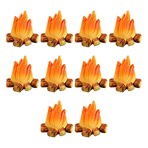 Toddmomy 10 Stück Miniatur-Lagerfeuer-Modell Puppenhaus Feuerornament Feuer Künstliches Harz Lagerfeuer-Modell Kinder So Tun Als Ob Spielzeug Künstliches Feuer Gefälschter Kamin Flamme von Toddmomy