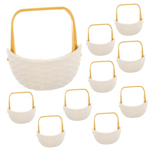 Toddmomy 10 Stück Miniaturkörbe Handgefertigte Kleine Blumenkörbe für Puppenhaus Dekoration für Szenen und Bastelprojekte für Kreative Spielideen von Toddmomy