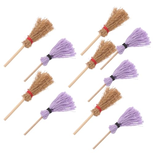 Toddmomy 10 Stück Miniaturset für Puppenhaus Teiliges Reinigungsset mit Besen und Mop Detailgetreue Möbelaccessoires für Kreative Szenen und Spielvergnügen von Toddmomy