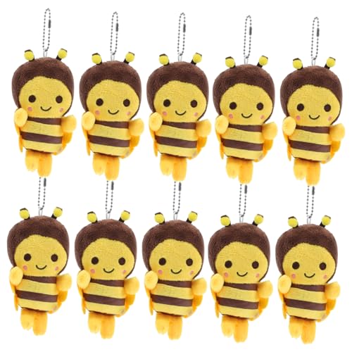 Toddmomy 10 Stück Plüsch Bienen Anhänger Kawaii Schlüsselanhänger Stofftier Deko für Schultaschen Geldbörsen und Multifunktionale Bienenspielzeuge für Toddmomy 10 Stück Plüsch Bienen Anhänger Kawaii Schlüsselanhänger Stofftier Deko für Schultaschen Geldbörsen und Multifunktionale Bienenspielzeuge für von Toddmomy