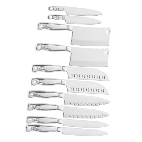 Toddmomy 10 Stück Puppenhausmesser Puppenhausdekoration Miniaturmöbel Mini-küchenutensilien Mini Möbel Miniatur-küchenbesteck Kleine Puppenhaus-Accessoires Miniatur-Dinge Legierung Silver von Toddmomy