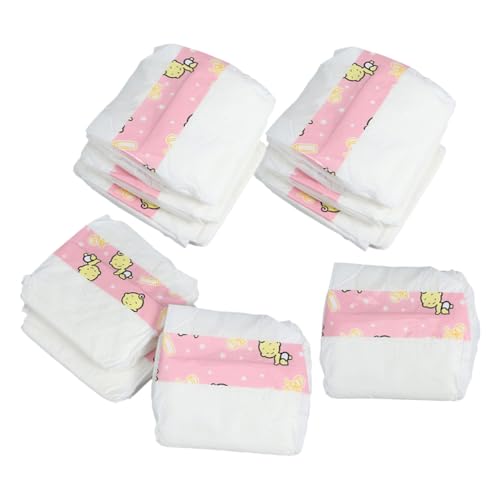 Toddmomy 10 Stück Puppenwindelspielzeug Puppen-Anziehwindeln Puppenwindeln Mädchen klein vorgeben puppenhauszubehör puppenpflege Set Puppenmama Babypuppenzubehör Babydoll-Windeln Plastik von Toddmomy
