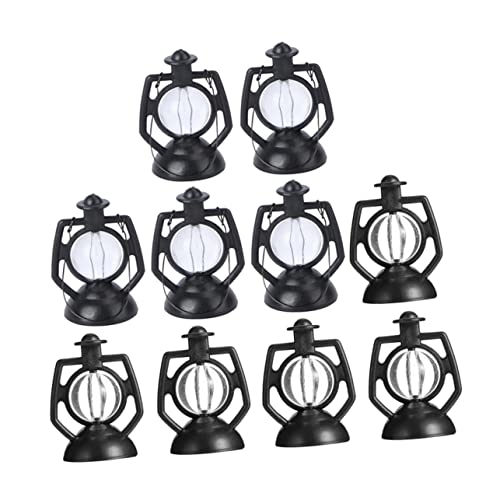 Toddmomy 10 Stück Retro Petroleumlampen Ornamente Laterne Retro Petroleumlampen Mini Puppenmöbel Gefälschte Petroleumlampen Puppenhaus Petroleumlampen Puppenhaus Ornament Retro Foto von Toddmomy