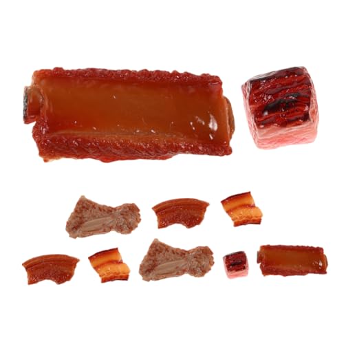 Toddmomy 10 Stück Simulierte Rippchen Schweinefleisch Modell Dekoration Simulation Realistisch Gefälschte Anzeige Küche Dekoratives Produkt Künstliches Requisit Artikel von Toddmomy
