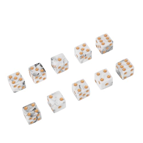 Toddmomy 10 Stück Teiliges Acryl Zweifarbige Große Punktwürfel Bicolor Stilvolle Robuste Entertainment Dices für Familienpartys Brettspiele und Gesellige Runden von Toddmomy