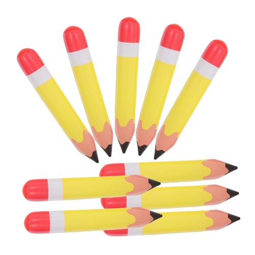 Toddmomy 10 Stück Teiliges Aufblasbare Bleistift Deko für Geburtstagsfeiern Lustige PVC Bleistiftballons Gelb für Party und Raumdekoration Fotorequisiten und Mehr von Toddmomy
