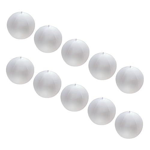 Toddmomy 10 Stück Teiliges Aufblasbare Strandbälle Halbtransparent Leicht Tragbar für Outdoor Spiele Strandparty Pooltraining Wurf und Fangspiel von Toddmomy