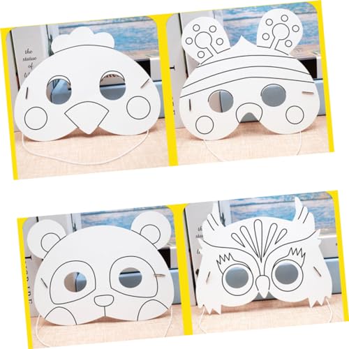 Toddmomy 10 Stück Teiliges DIY Malset Eulen Papiermasken zum Bemalen Basteln Kreativset für Kreativität Fantasie Spiel von Toddmomy